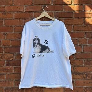 vintage shih tzu dogs t shirt 00s XL